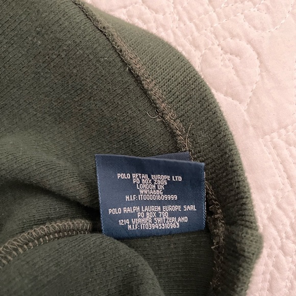 Polo Ralph Lauren Quarter Zip Dark Green Sweater-EUC - Picture 4 of 8